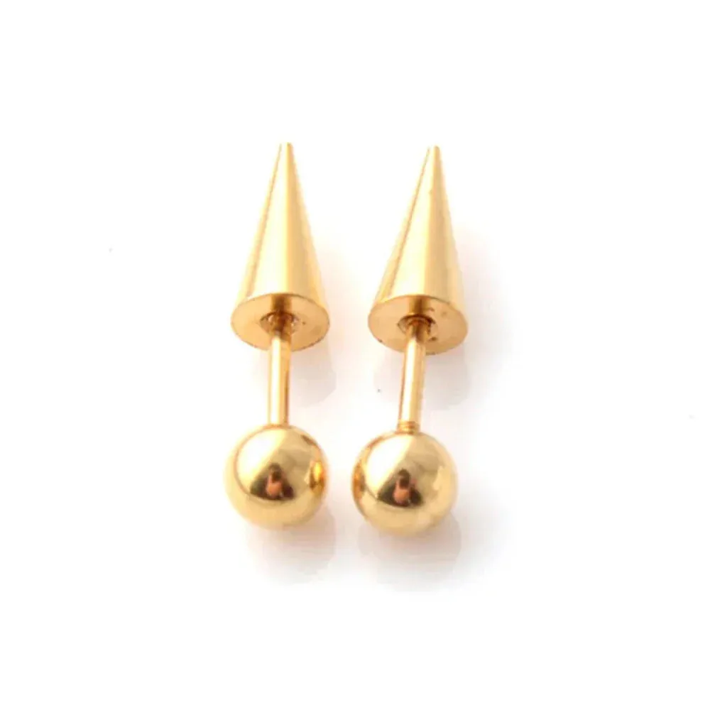 Unisex Spike Screw Earrings