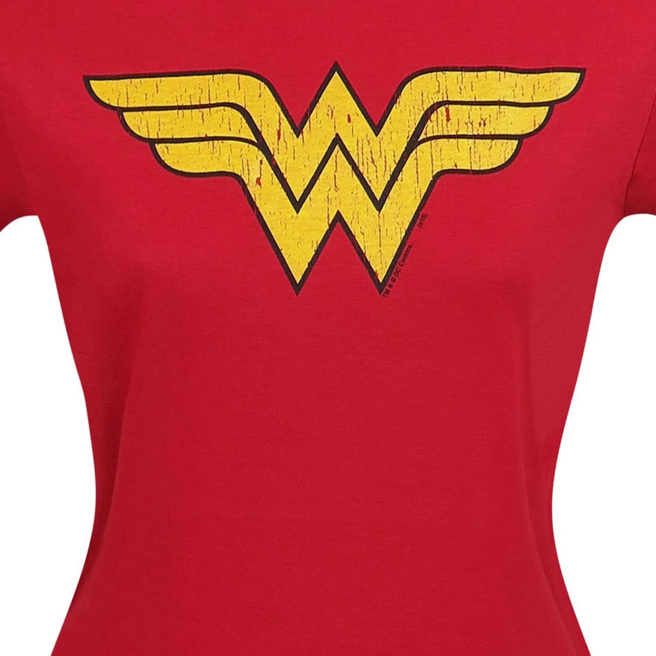 Wonder Woman Distressed Symbol T-Shirt for Women