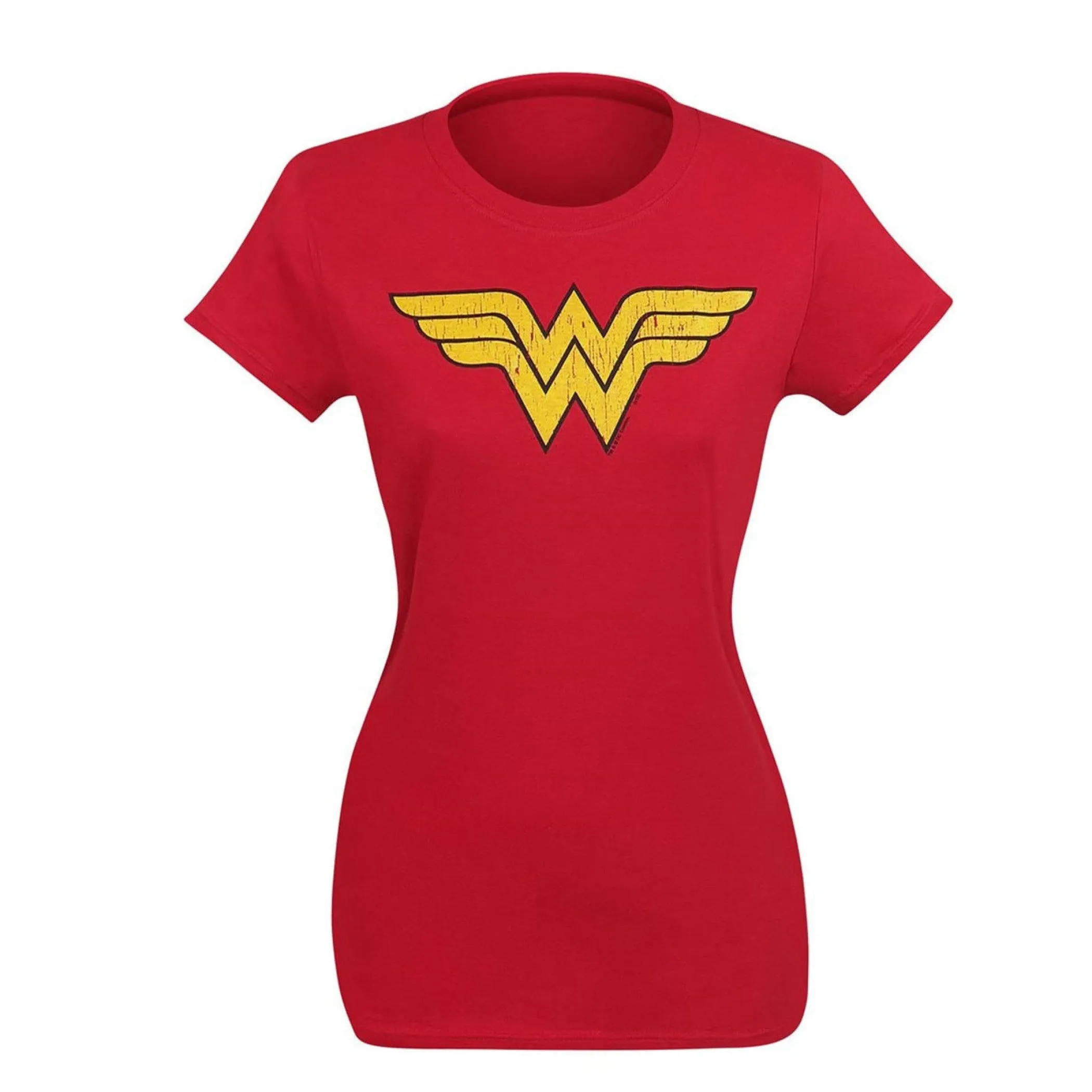 Wonder Woman Distressed Symbol T-Shirt for Women