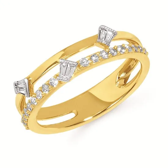 Yellow Gold Diamond Fashion Ring